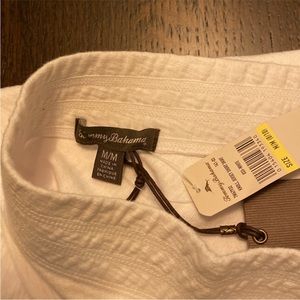 White cotton skirt with comfortable elastic wide waist band